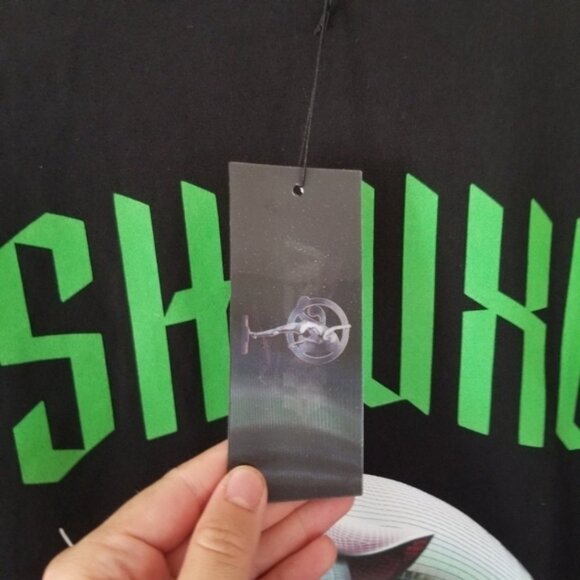 NWT Ashluxe Graphic Paradise Neon Panther T -Shirt on Black Cotton Size XXS - Picture 7 of 11